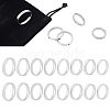 Unicraftale 24Pcs 8 Size 201 Stainless Steel Grooved Finger Rings Set for Men Women RJEW-UN0002-40-1