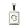 304 Stainless Steel Pave Natural White Shell Pendants STAS-S130-03P-O-1