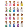 Glass Wishing Bottle Pendant Decorations GLAA-TA0001-09-9