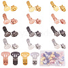 60 Pieces Iron Flat Blank Shoes Clips JX109A-1