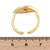 Rack Plating Brass Micro Pave Clear Cubic Zirconia Cuff Finger Rings for Women RJEW-M028-72G-5