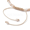 Turtle Synthetic Turquoise & Glass Braided Bead Bracelets BJEW-JB09875-3