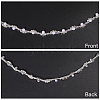 1 Yard Brass Crystal Rhinestone Cup Chain with Imitation Pearl OCOR-GL0001-08B-4