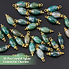 DICOSMETIC 30Pcs Natural Moss Agate Connector Charms FIND-DC0003-54-3