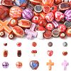 48Pcs Glazed Porcelain Beads PORC-FS0001-34-1