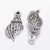 Tibetan Style Alloy Whelk/Conch Shell Pendants TIBEP-Q043-226-RS-2