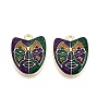 Carnival/Mardi Gras Theme Alloy Enamel & Glitter Powder Pendants ENAM-T020-53E-RS-1