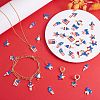 40Pcs 8 Style Independence Day Rack Plating Alloy Enamel Pendants FIND-SZ0003-05-4