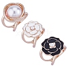 3Pcs 3 Style Natural Pearl Scarf Clip Buckles Rings JX552A-01-2