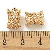 Rack Plating Brass Micro Pave Cubic Zirconia Beads KK-K386-05G-01-2