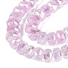 Electroplate Transparent Crackle Glass Beads Strands EGLA-Q135-01A-B05-3
