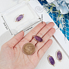 Beebeecraft 5Pcs Natural Amethyst Connector Charms G-BBC0001-35A-3