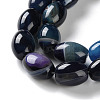 Natural Banded Agate (Dyed & Heated) Beads Strands G-M446-D01-01D-4