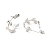 Non-Tarnish 304 Stainless Steel Leaf Wrap Stud Earrings EJEW-P202-01P-2