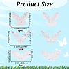 Gorgecraft 18Pcs 3 Style Butterfly Gauze Embroidery Ornaments Accessories PATC-GF0001-09-2