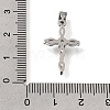 Brass Micro Pave Clear Cubic Zirconia Pendants CU-CBA9883-05B-P-3