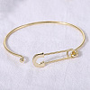 Paper Clip Shaped Brass Cuff Bangles for Women FS-WG1BAA8-01-2