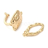 Brass Fold Over Clasps KK-G505-25G-2