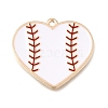 Baseball Alloy Enamel Pendants AL-CBA2166-01G-05-1