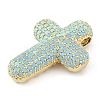 Brass Micro Pave Cubic Zirconia Pendants KK-Q821-01G-2