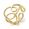 Golden 304 Stainless Steel Cuff Rings RJEW-C036-02B-G-1