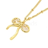 Brass Micro Pave Clear Cubic Zirconia Pendant Necklaces NJEW-M220-02G-1