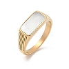316L Stainless Steel Shell Finger Rings for Women RJEW-U054-01C-G-4