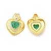 Rack Plating Brass & Rhinestone Pendants KK-H438-07G-03-2