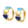 304 Stainless Steel Enamel Hoop Earrings for Women EJEW-K271-07G-3
