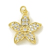 Rack Plating Brass Pave Cubic Zirconia Pendants KK-U029-25G-1