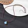 Opalite Round Pendant Necklaces NJEW-JN04478-05-2