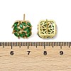 Brass Micro Pave Cubic Zirconia Stud Earrings KK-F358-02G-02-5