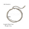 Double Layer Stainless Steel Snake Chain Anklets WG0E2ED-02-1