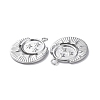 Non-Tarnish 304 Stainless Steel Pendant Rhinestone Settings STAS-P324-39P-3