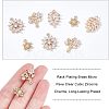  16pcs 4 Style Rack Plating Brass Micro Pave Clear Cubic Zirconia Charms ZIRC-NB0001-85-4