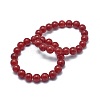 Natural Jade Bead Stretch Bracelets BJEW-K212-C-036-1