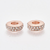 Rose Gold Plated Alloy European Beads MPDL-S067-24-1