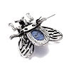 Natural & Synthetic Gemstone & Alloy Lapel Pin Brooches GG-N001-04AS-3