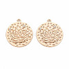 Brass Micro Pave Clear Cubic Zirconia Pendants KK-S364-168-1