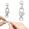 2Pcs 2 Styles Stainless Steel Lobster Claw Clasps STAS-CJ0003-62-1
