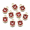 Alloy Enamel Charms ENAM-T012-03W-RS-1