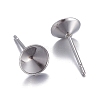 Non-Tarnish 304 Stainless Steel Post Stud Earring Settings X-STAS-L238-082E-P-2