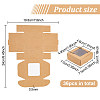 Square Foldable Creative Kraft Paper Box CON-WH0089-20B-2