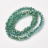Electroplate Transparent Glass Beads Strands EGLA-A034-T8mm-T05-2