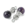 Natural Amethyst Pendants G-C114-04P-12-2