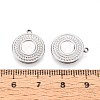 304 Stainless Steel Pendant Cabochon Settings STAS-T067-10P-3