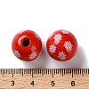 Printed Wood European Beads WOOD-Z002-08K-3