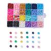 24 Colors Handmade Polymer Clay Beads CLAY-X0011-03B-1