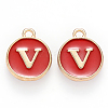 Golden Plated Enamel Alloy Charms ENAM-SZ0001-26C-V-2