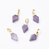 Natural Amethyst Pendants G-E564-05B-G-2